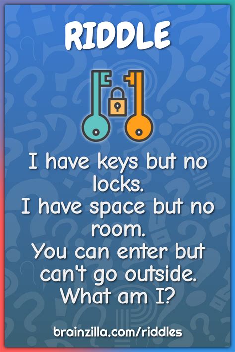 brain games for kids|30+ I Have Keys But No Locks I Have Space But No  .